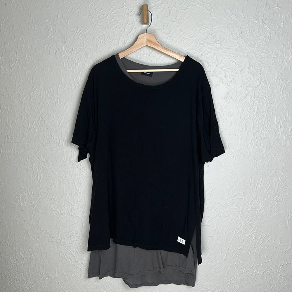 Stampd layered tunic tshirt